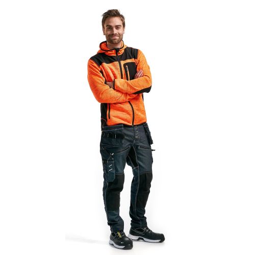 Veste tricotee a capuche orange fluo/noir TXS - BLÅKLÄDER - 493021175399XS pas cher Secondaire 2 L