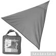 Toile d'ombrage triangle en polyester 3,6 x 3,6 x 3,6 m gris anthracite pas cher