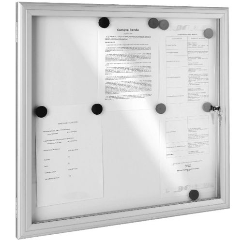 Vitrine extérieure Reverso avec cadre en aluminium 692X518X35mm - SATA - VERV4AN3VM pas cher