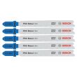 Lot de 5 lames de scie sauteuse PRO BIM Speed m&eacute;tal 92 mm pas 0,8 mm BOSCH 2608655104 photo du produit