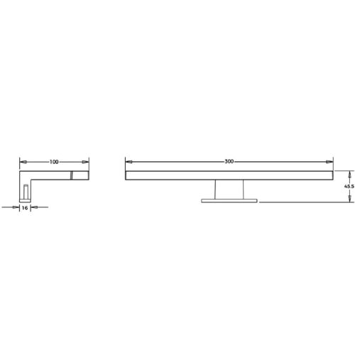 Applique LED silver 4,8 W 300 lumens pour salle de bain NEOVA A2419686 photo du produit Secondaire 1 L