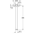 Bras de douche plafonnier RAINSHOWER 300 mm GROHE 28497000 photo du produit
