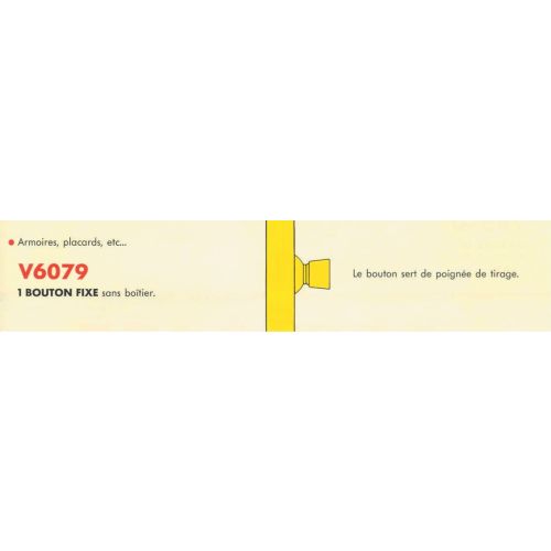 Bouton de tirage standard tube fixe Laiton poli - VACHETTE - 19000000 pas cher Secondaire 2 L