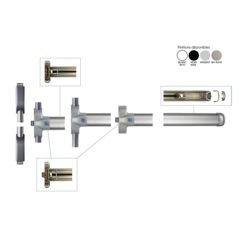 Fermeture anti-panique PUSH EVAK 1 point argent HERACLES F-8824F-ARG photo du produit
