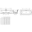 Baignoire îlot VOLUTE 170x80 blanc JACOB DELAFON 6D063-00 photo du produit Secondaire 1 S