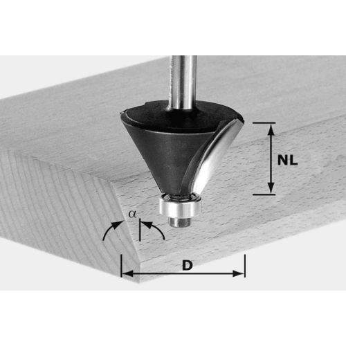 Fraise à chanfreiner HW S8 D36/45° - FESTOOL - 491025 pas cher