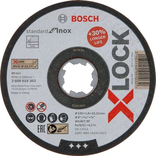 Disques à tronçonner X-LOCK EXPERT 125 x 1,6 mm pour inox BOSCH EXPERT 2608619265 photo du produit Secondaire 12 L