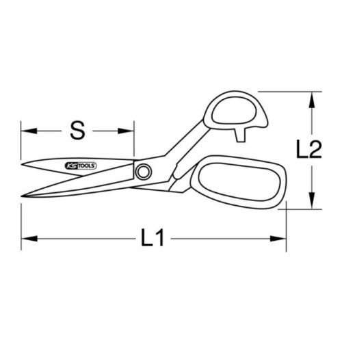 Ciseaux Berylliumplus 220 mm KS TOOLS 962.9018 photo du produit Secondaire 1 L