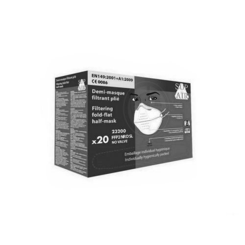 Boîte de 20 masques respiratoires jetables pliables FFP2 NR D sans valve SUP AIR blanc - EURO PROTECTION - 23200 pas cher Secondaire 2 L