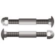 Paire de pattes de fixation droites 50 mm inox 304 satiné DUVAL 22-0620-2200 photo du produit Secondaire 2 S