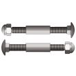 Paire de pattes de fixation droites 40 mm inox 316 satiné DUVAL 22-0720-2100 photo du produit Secondaire 1 S