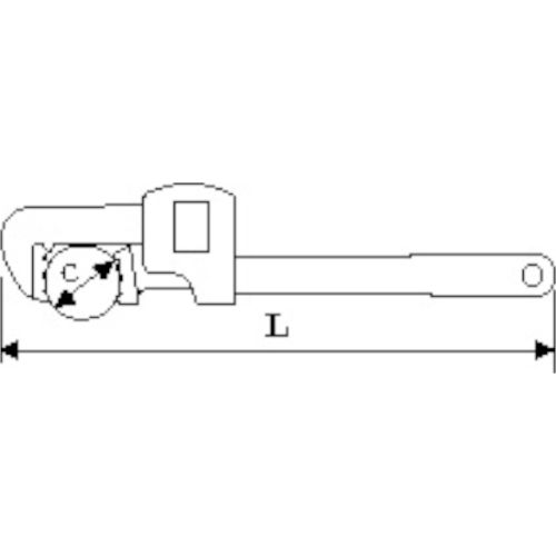 Clé serre-tube renforcée 8'' - SAM OUTILLAGE - 630-8 pas cher Secondaire 1 L