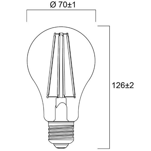 Lampe TOLEDO RETRO 827 E27 A70 11W 1521lm nouveau modèle - SYLVANIA - 0029333 pas cher Secondaire 2 L