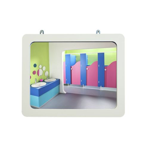 Miroir sanitaire 280x360mm avec cadre PVC blanc - SOCOMIX - MP 43-EVO pas cher Secondaire 5 L
