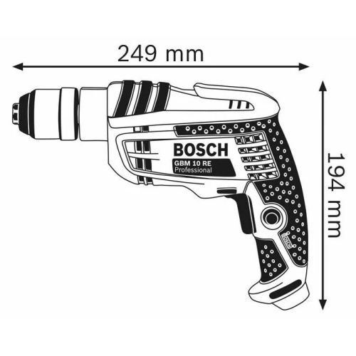 Perceuse simple 600W GBM 10 RE - BOSCH - 0601473600 pas cher Secondaire 2 L