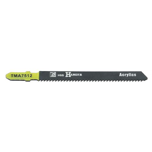 Pack de 5 lames de scie sauteuse TMA7512 pour acrylique 75 mm HANGER 150226 photo du produit