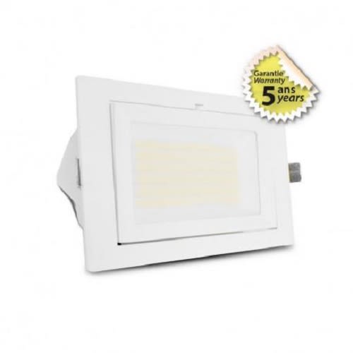 Spot LED STELLA 32 / 38 W rectangulaire inclinable CCT 3000 K / 4000 K / 5700 K blanc MIIDEX LIGHTING 76913 photo du produit