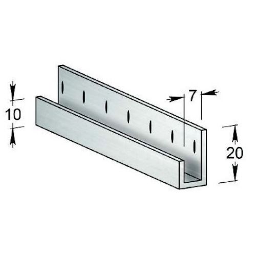 Kit 1 rail 2 m + 2 tige 1,5 m + 4 crochets alu argent CIVIC 43-0102-4120 photo du produit Secondaire 1 L