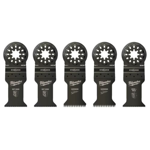Jeu de 5 lames plongeantes pour bois et métal 5 pièces MILWAUKEE 48906115 photo du produit Principale L