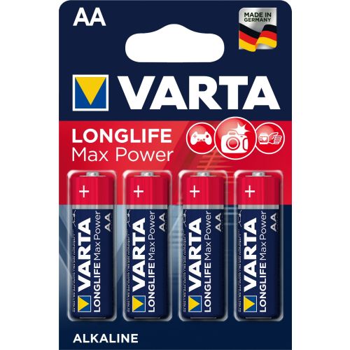 Blister de 4 piles LONGLIFE Max Power LR06 AA 1,5 V VARTA 4706110404 photo du produit Secondaire 1 L