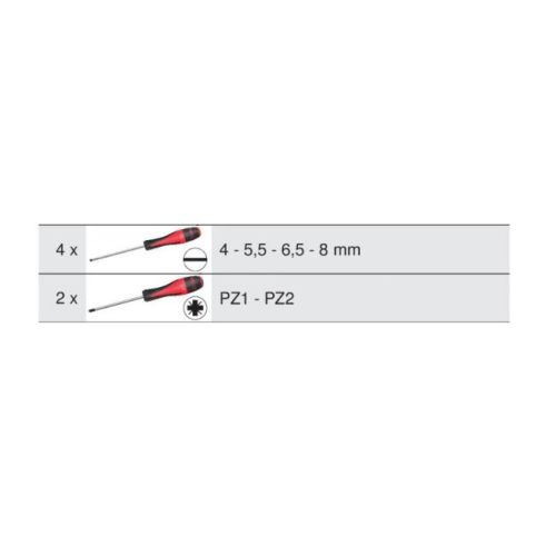 Module de 6 tournevis ULTIMATE Fente et Pozidriv KS TOOLS 713.5016 photo du produit Secondaire 1 L