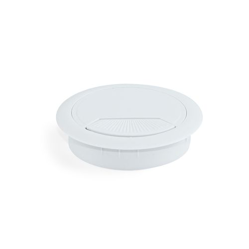 Bouchon circulaire passe-câbles D60 plastique blanc - EMUCA - 5123815 pas cher