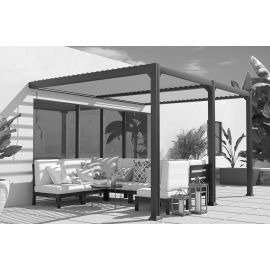 Pergola adossée toit plat Couleurs Du Monde 3x4 m - SAVANNAH pas cher Principale M