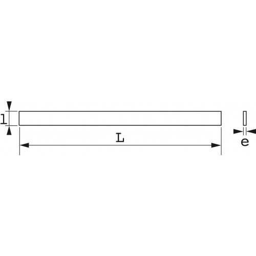 Réglet long semi-rigide inox 1 face - SAM OUTILLAGE - 781-15R pas cher Secondaire 1 L