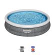 Piscine hors sol fast set ronde effet rotin 366 x 76 cm BESTWAY 57445 photo du produit Secondaire 2 S