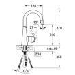 Mitigeur évier ZEDRA bec haut C avec mousseur extractible GROHE 32296000 photo du produit Secondaire 1 S