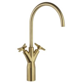 M&eacute;langeur de lavabo bec haut ADAGIO Ramon Soler 911001OC or bross&eacute; - 91A306128 pas cher Principale M