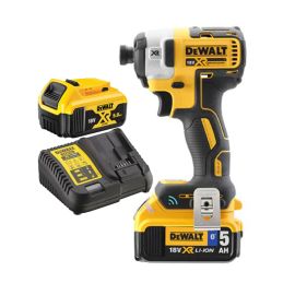 Visseuse à chocs sans fil XR Dewalt DCF888P2B 18 V + 2 batteries 5 Ah + chargeur + Tstak pas cher Principale M