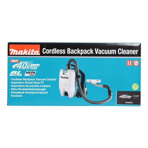 Aspirateur dorsal 40 V Max Li-Ion XGT (sans batterie ni chargeur) en boîte carton MAKITA VC008GZ photo du produit Secondaire 12 L