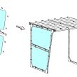 Bardage latéral droite ou gache pour abri B813C en plexiglass 6 mm B813CLAT photo du produit
