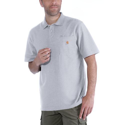 Polo WORKWEAR POCKET TXS gris - CARHARTT - S1K570HGYXS pas cher Secondaire 2 L