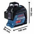 Laser lignes croix GLL 3-80 Professional + coffret BOSCH 0601063S00 photo du produit Secondaire 1 S