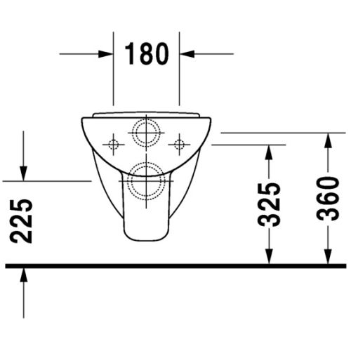 Cuvette WC suspendue COMPACT 350 x 480 mm - DURAVIT - 2211090000 photo du produit Secondaire 2 L