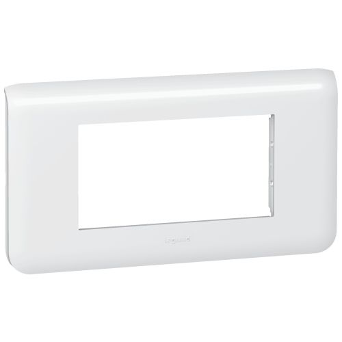 Plaque de finition Blanc MOSAIC horizontale 4 modules blanc LEGRAND 78814 photo du produit Principale L