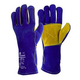 Gant soudeur anti-chaleur Guyard taille 10 bleu doubl&eacute; &ndash; SOUDEUR BLEU photo du produit Principale M