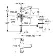 Mélangeur de lavabo monotrou COSTA S - GROHE - 21255-001 pas cher Secondaire 1 S