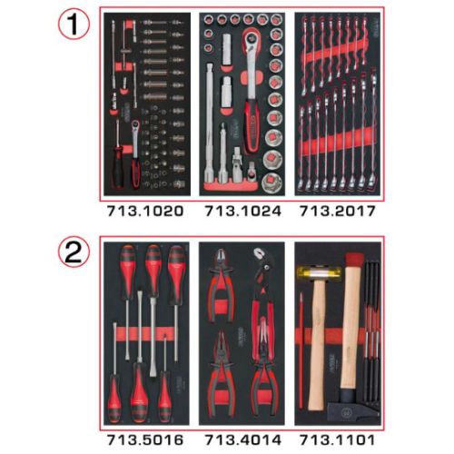 Composition d'outils 2 tiroirs pour servante 114 pi&egrave;ces KS TOOLS 714.0114 photo du produit Secondaire 1 L