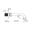 Raccord coudé fileté MF1/2 réglable 50/120 - DELABIE - 839815 pas cher Secondaire 1 S