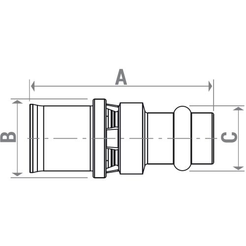 Raccord passerelle &agrave; sertir multi empreinte D 12mm - GIACOMINI - RM103Y112 pas cher Secondaire 1 L