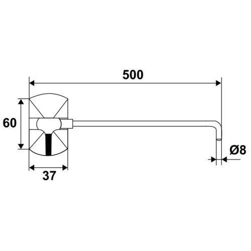 Crochet réglable cri 500mm noir - TORBEL - 92CR509 pas cher Secondaire 1 L