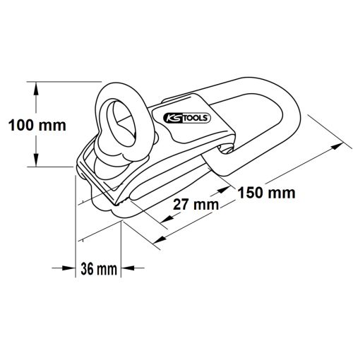 Mini pince de traction KS TOOLS 140.2400 photo du produit Secondaire 1 L