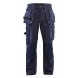 Pantalon Artisan avec poches flottantes coton marin T40L - BLÅKLÄDER - 153013708800C146 pas cher