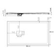 Receveur extra-plat découpable KINESURF PIETRA 180x80 blanc aspect pierre KINEDO RD1213BT photo du produit Secondaire 1 S