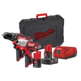 Pack de 2 outils 12V Milwaukee M12 BPP2B-421C + 2 batteries 4 ah / 2 ah + chargeur + coffret - 4933443497 photo du produit Principale M