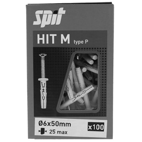 Cheville &agrave; frapper HIT M 6x30 bidon de 1000 - SPIT - 055704 pas cher Secondaire 14 L