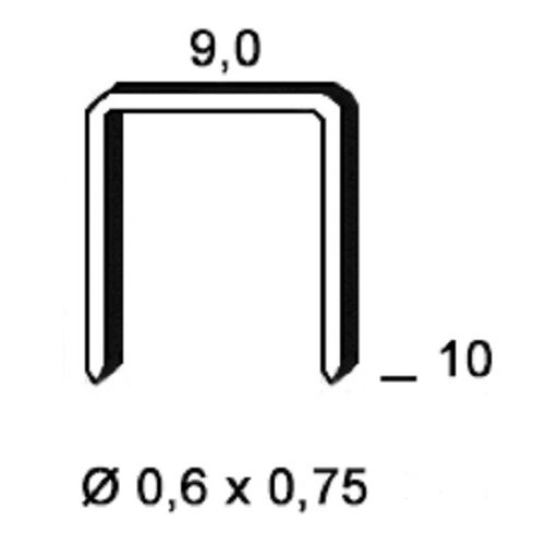 Agrafes V10 galvanis&eacute; bo&icirc;te de 10000 - ALSAFIX - 6V-101 pas cher Secondaire 1 L